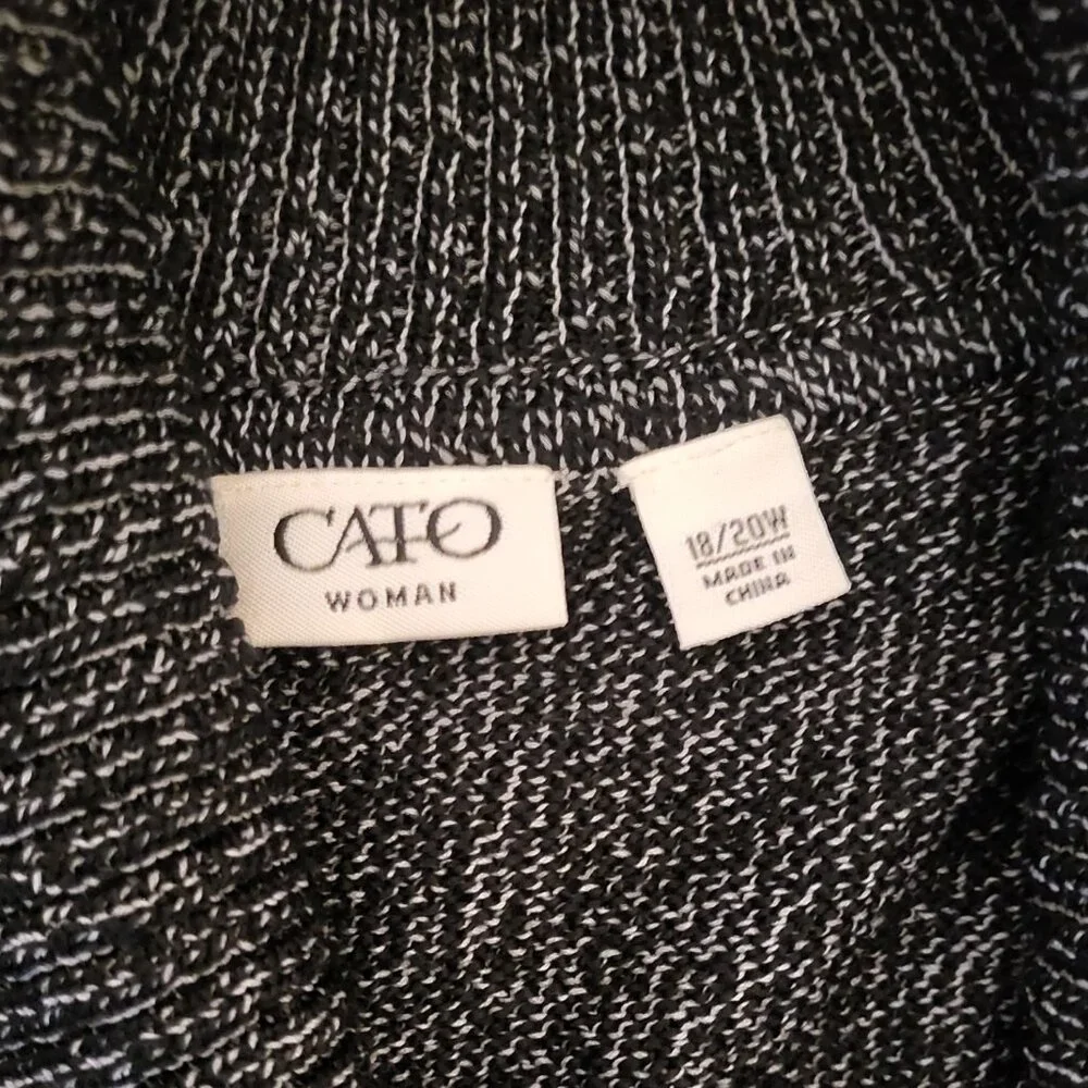 Cato Black Cowl Neck Sweater Plus Size - Picture 3 of 12